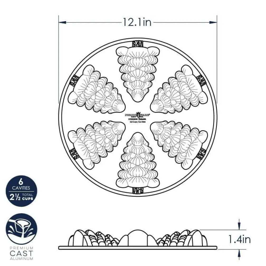 Nordic Ware Sparren Bakvorm Rond* Speciale Bakvormen
