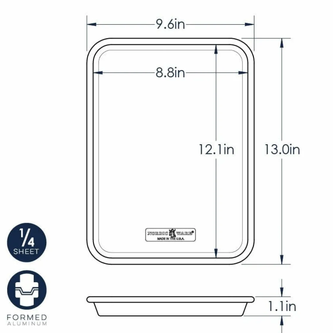 Nordic Ware Taartpan Rechthoek 24x33cm* Rechthoekige Bakvormen
