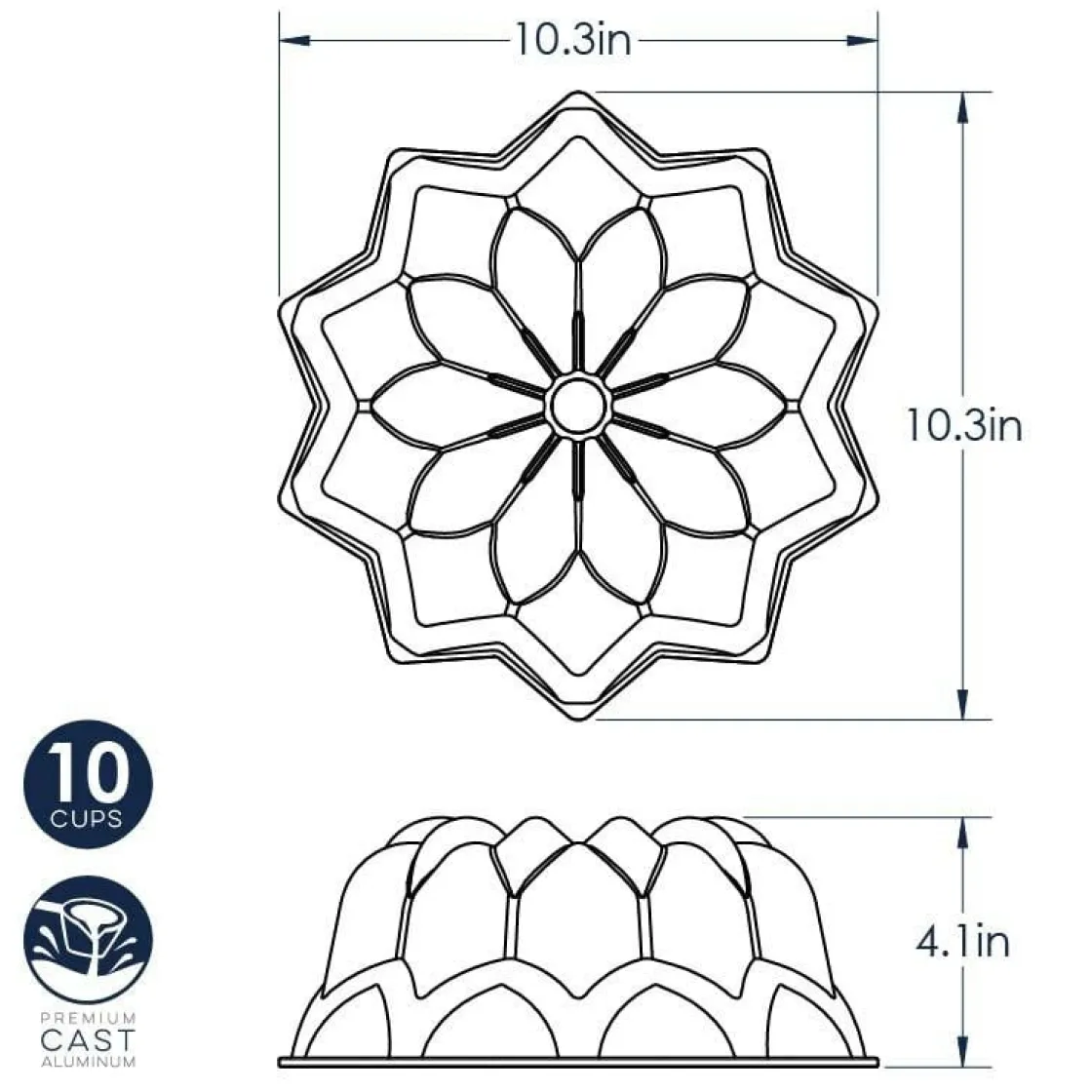 Nordic Ware Vintage Ster Tulband Bakvorm* Speciale Bakvormen