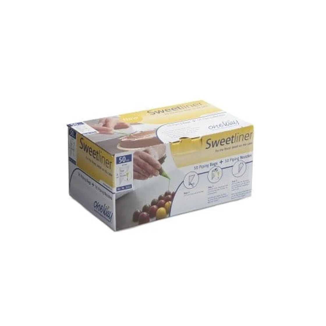 One Way Wegwerp Spuitzak (Cornetje) Transparant 50x 21x12cm* Spuitzakken