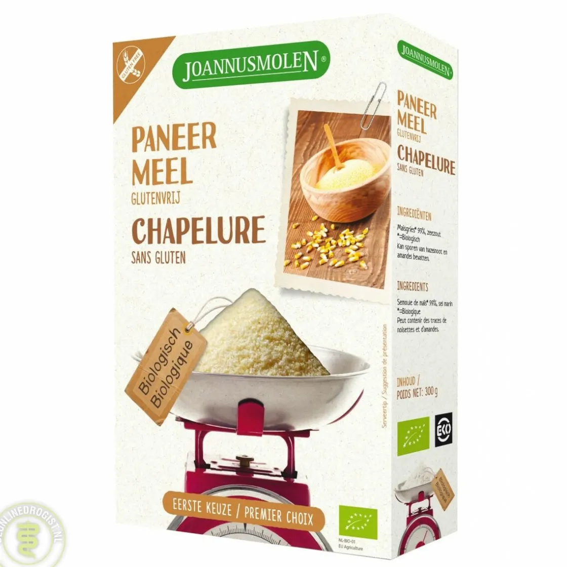 Joannusmolen Paneermeel Biologisch (Glutenvrij) 300g* Bloem En Meel