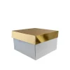 Decora Panettonedoos Wit met Goud 20x20x20(h)cm* Taartdozen