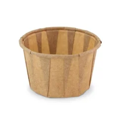 Overig Papieren Bakje Rond Bruin Ø5,8x3,6cm 200st.* Taartkartons En Randen