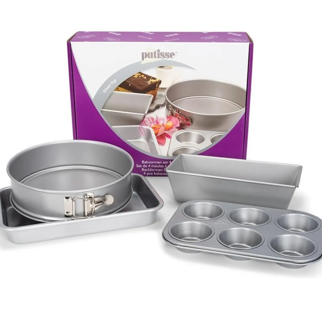 Patisse Bakvormen Silver-Top Set/4*** Speciale Bakvormen