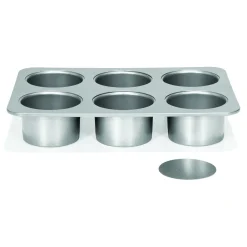 Patisse Mini Cheesecake Bakvorm Losse Bodems Silver-Top Ø8cm* Speciale Bakvormen