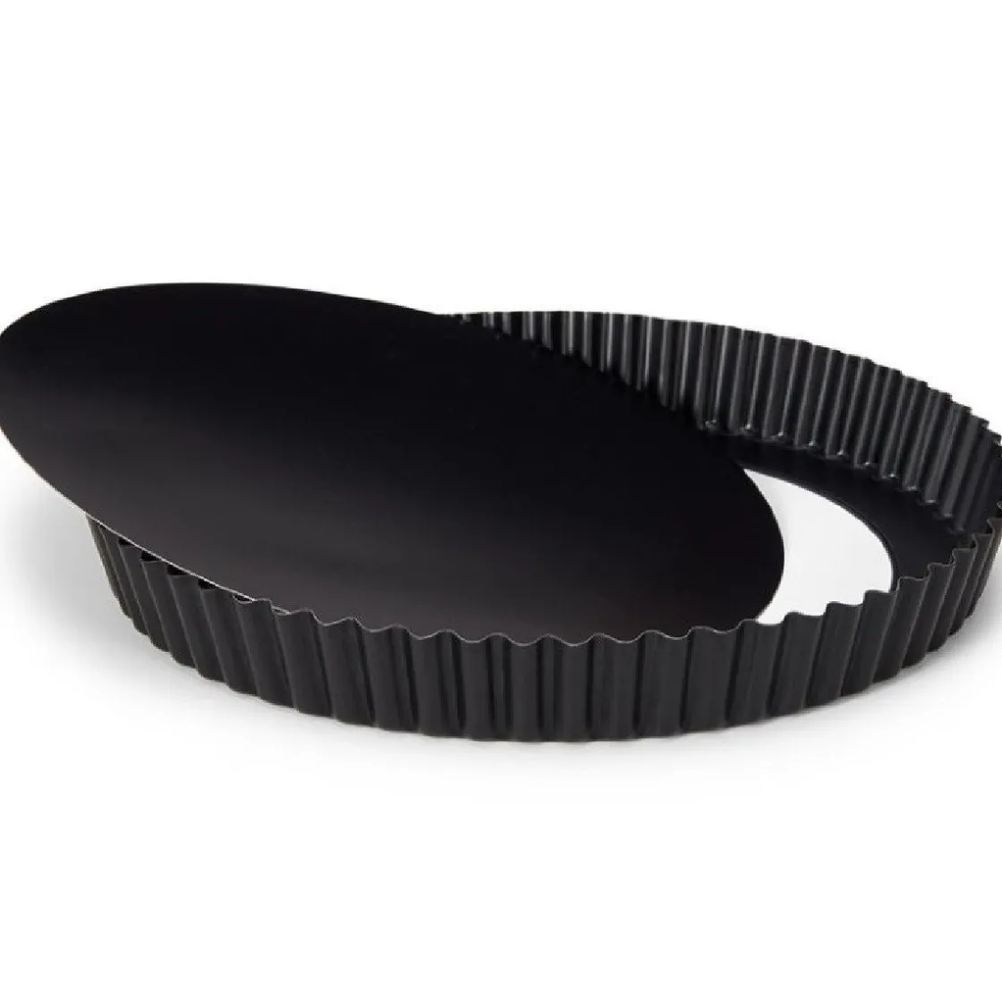 Patisse Quichevorm Blauwstaal Losse Bodem Ø30cm* Ronde Bakvormen