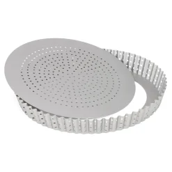 Patisse Quichevorm Geperforeerd Losse Bodem Silver-Top Ø24cm* Ronde Bakvormen