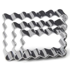 Patisse Uitsteker Ribbel Rechthoekig RVS Set/3* Figuur Stekers