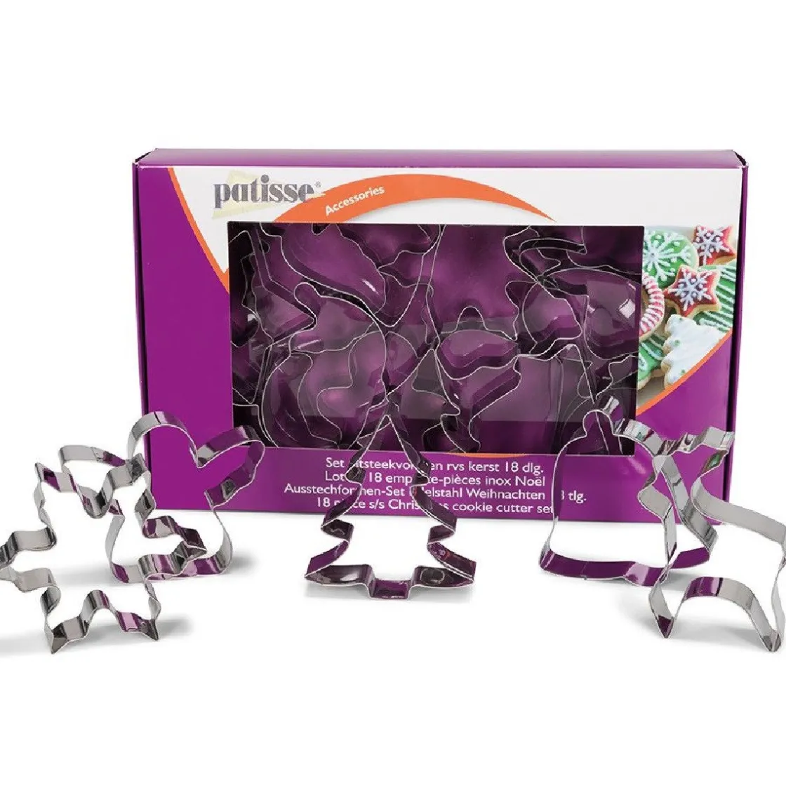 Patisse Uitstekers Kerstfiguren RVS 18-delig* Figuur Stekers