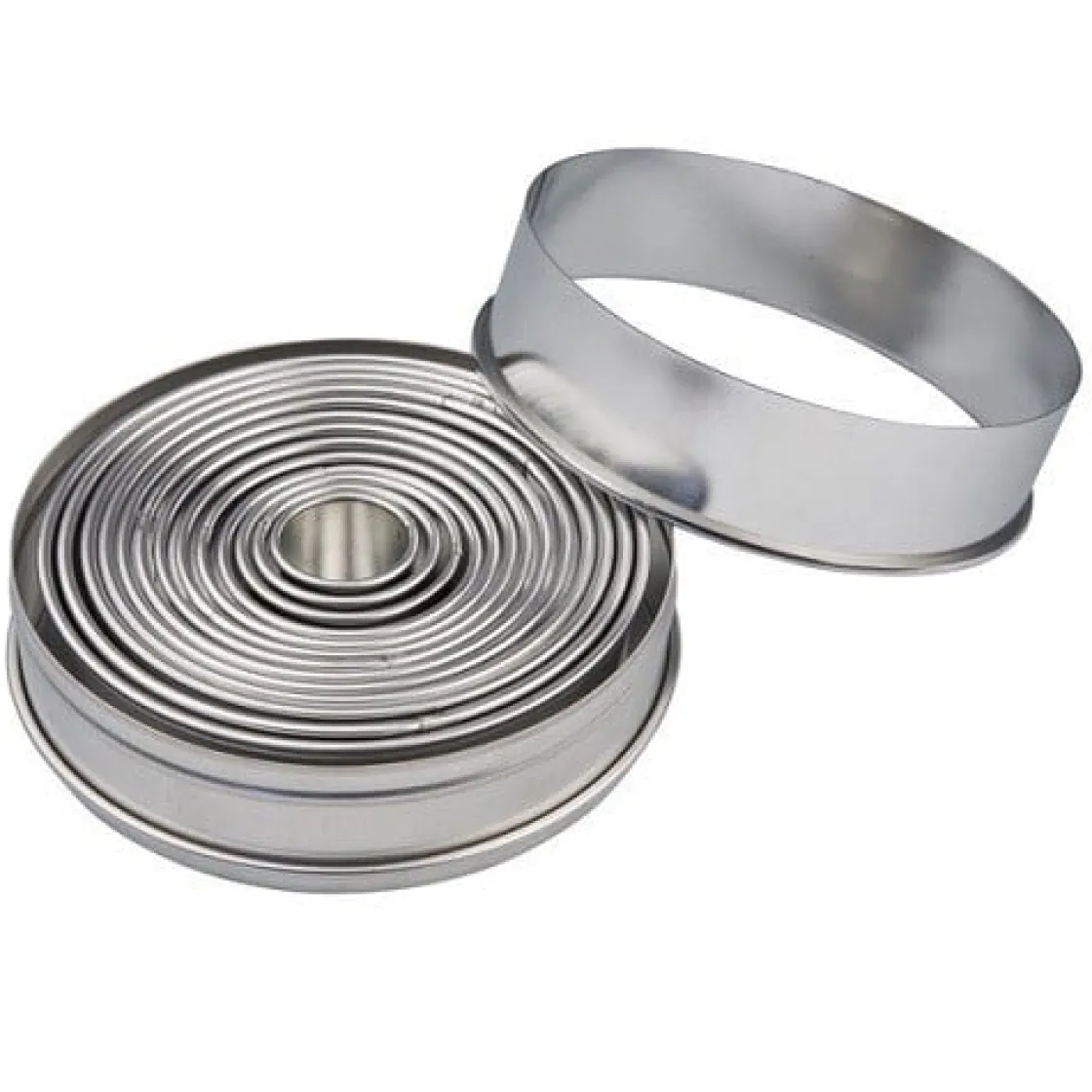 Patisse Uitstekers Rond Glad RVS 14-delig* Stekerdozen