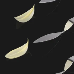 Pavoni FlyChoc Decoratie Tool Lang Blad 80x23mm* Vorkjes, Rekjes En Toebehoren