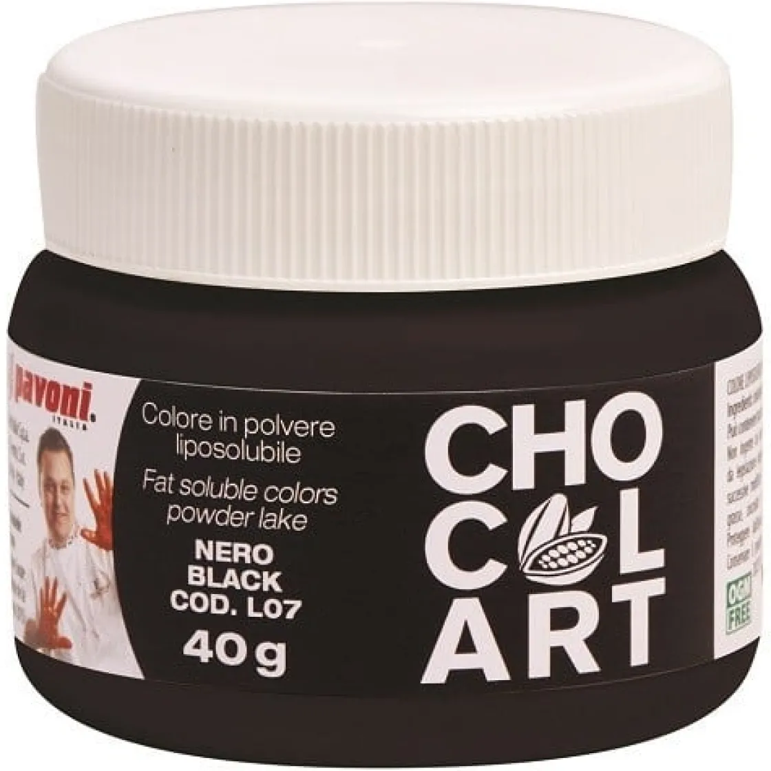 Pavoni Kleurpoeder Zwart 40 gram* Chocolade Kleurstoffen|Chocolade Kleurstoffen