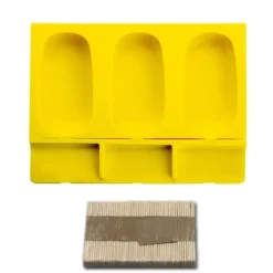 Pavoni Siliconen IJsjesmal Capri (3) + 50 stokjes* Ijs En Dessert Vormen|Bakvormen Siliconen