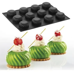 Pavoni Siliconen Vorm Caleidon Rozet Ø66x34mm (12) 30x40cm* Ijs En Dessert Vormen|Bakvormen Siliconen