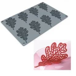 Pavoni Siliconen Vorm Eikenblad 98x53mm (8) 30x20cm* Bakvormen Siliconen|Ijs En Dessert Vormen