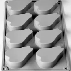 Pavoni Siliconen Vorm Halve Peer 75x54mm (8) 30x17,5cm* Bakvormen Siliconen|Ijs En Dessert Vormen