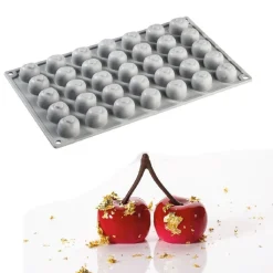 Pavoni Siliconen Vorm Kersen Ø26x12mm (35) 30x17,5cm* Ijs En Dessert Vormen|Bakvormen Siliconen