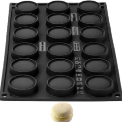 Pavoni Siliconen Vorm Mini Macaron Ø4x2,5cm (18) Set/2* Bakvormen Siliconen|Ijs En Dessert Vormen