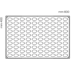 Pavoni Siliconen Vorm Mini Quenelle 42mm (100) 60x40cm* Ijs En Dessert Vormen|Bakvormen Siliconen