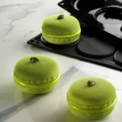 Pavoni Siliconen Vorm Mono Macaron Ø7x3,5cm (8) Set/2* Bakvormen Siliconen|Ijs En Dessert Vormen