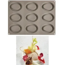 Pavoni Siliconen Vorm Ovale Ø105x80mm (9) 30x40cm* Bakvormen Siliconen|Ijs En Dessert Vormen
