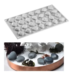 Pavoni Siliconen Vorm Stenen 36x28mm (28) 30x17,5cm* Ijs En Dessert Vormen|Bakvormen Siliconen