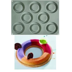 Pavoni Siliconen Vorm Tondo Ø100x10mm (8) 30x40cm* Ijs En Dessert Vormen|Bakvormen Siliconen