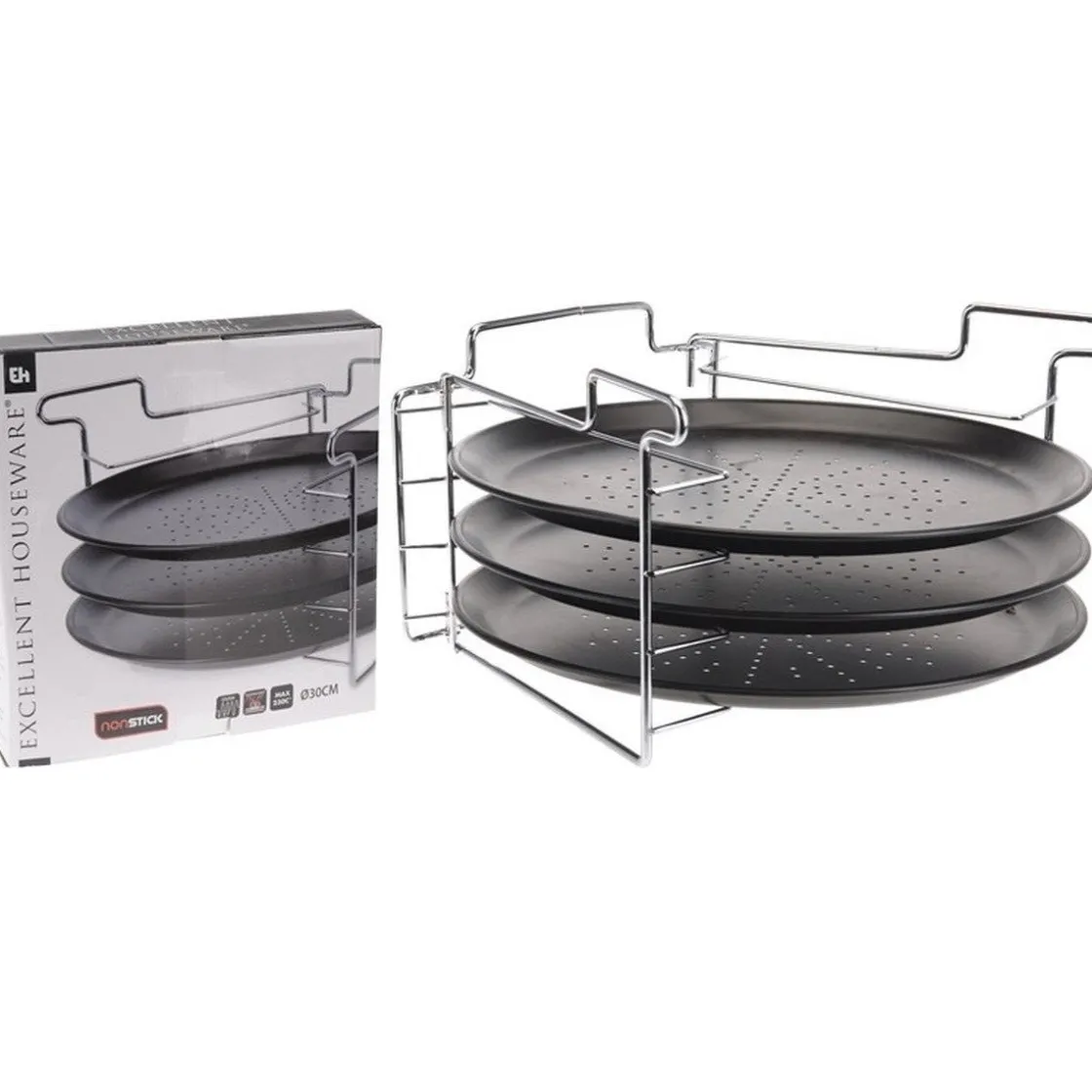 Overig Pizza Bakset 4-delig* Ronde Bakvormen