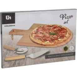 Overig Pizza Snijplank 43x30cm (Incl. Pizzasnijder en Pizzaschep)* Snij Toebehoren