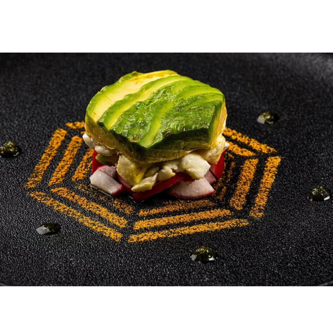 Plate-it Garneerringen Hexagon met Pusher Set/4* Dessertringen|Speciale Bakvormen