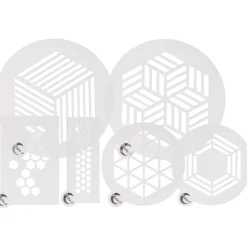 Plate-it Stencil Hexagon Set/6* Sjablonen En Stencils