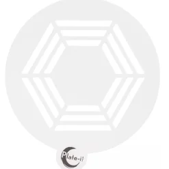 Plate-it Stencil Hexagon Set/6* Sjablonen En Stencils