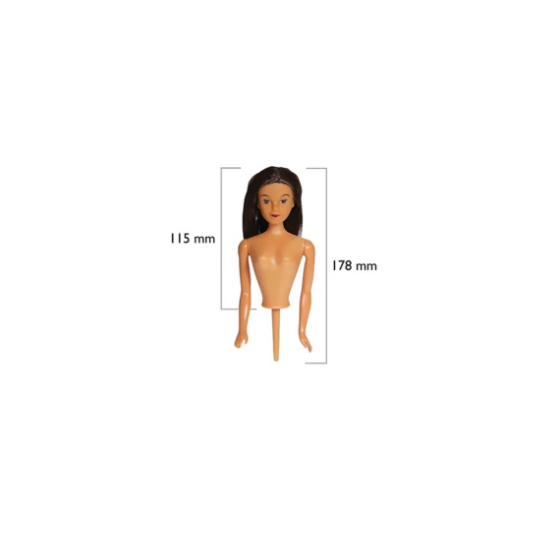 PME Barbie Doll Pick (Pin Popje) Etnisch* Prikkers En Ringen