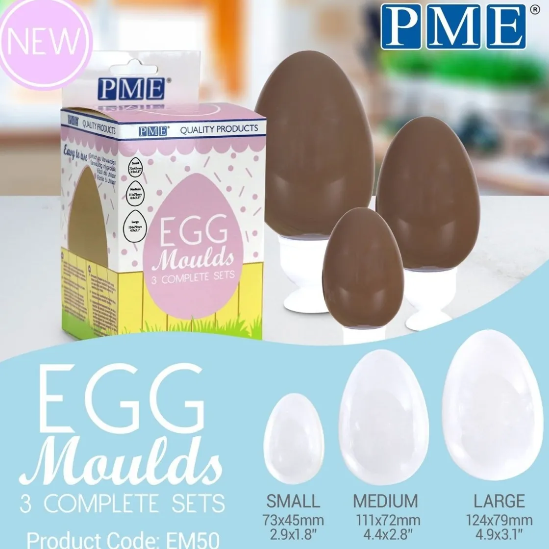 PME Chocolade Holvorm Ei 3-delig* Hol Vormen