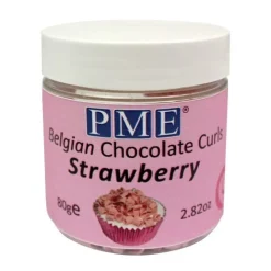 PME Chocoladekrullen Aardbei 85 gram* Ijsdips|Eetbare Strooisels