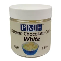 PME Chocoladekrullen Wit 85 gram* Ijsdips|Eetbare Strooisels