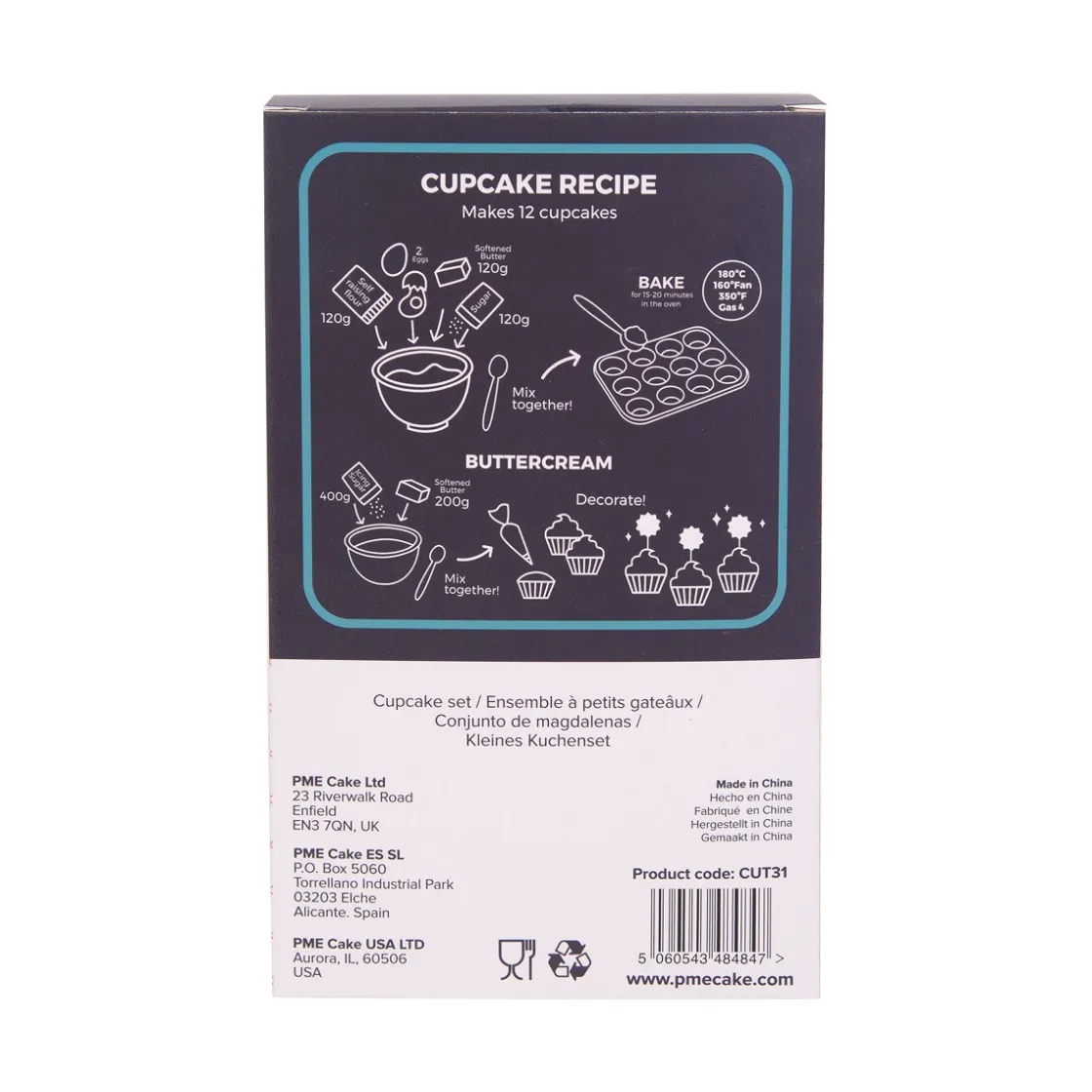 PME Cupcake Set Eid Mubarak 24st.*** Bakvormen Papier