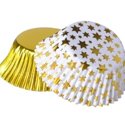 PME Cupcake Set Gouden Sterren 24st.* Bakvormen Papier