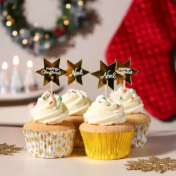 PME Cupcake Set Gouden Sterren 24st.* Bakvormen Papier