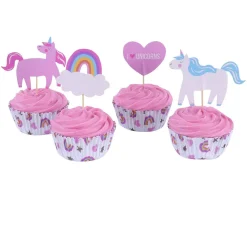 PME Cupcake Set I Love Unicorns 24st.* Bakvormen Papier