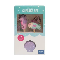 PME Cupcake Set Mermaid 24st.* Bakvormen Papier