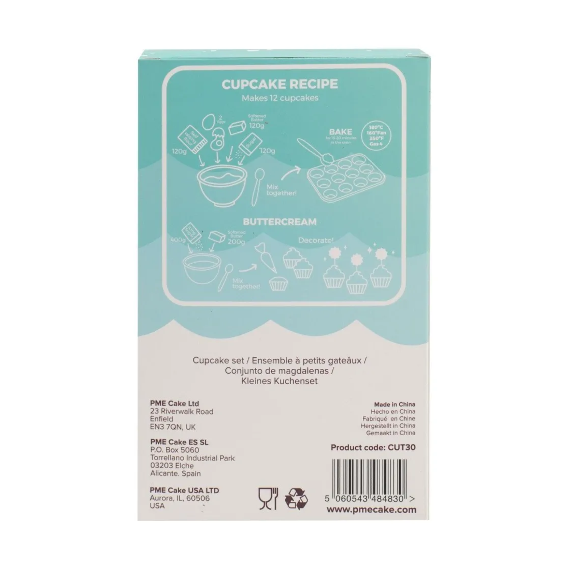 PME Cupcake Set Mermaid 24st.* Bakvormen Papier
