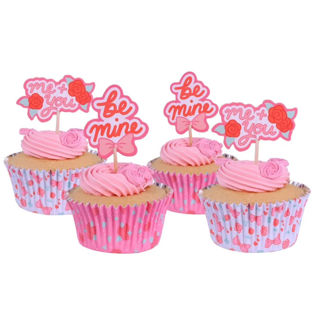 PME Cupcake Set Mijn Valentijn 24st.* Bakvormen Papier