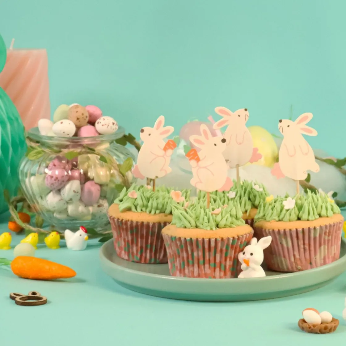 PME Cupcake Set Paashaas 24st.* Bakvormen Papier