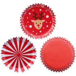 PME Cupcake Vormpjes Kerst Assortiment 100st.* Bakvormen Papier