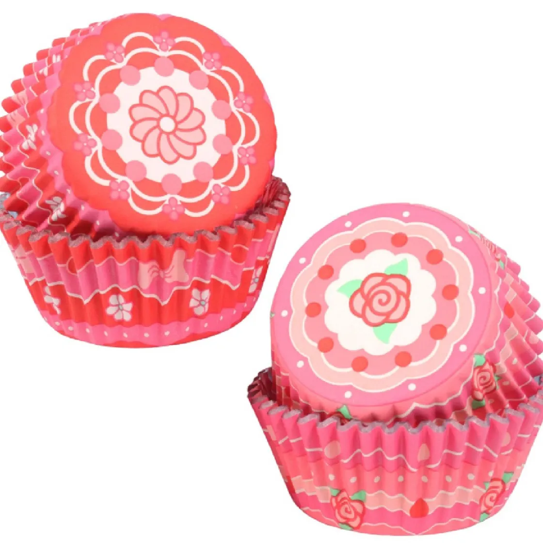 PME Cupcake Vormpjes Vintage Valentijn Ø52mm 60st.* Bakvormen Papier