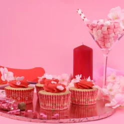 PME Cupcake Vormpjes Vintage Valentijn Ø52mm 60st.* Bakvormen Papier