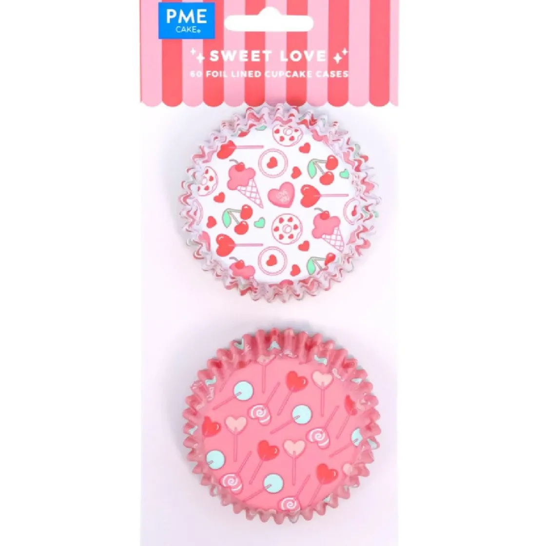 PME Cupcake Vormpjes Zoete Liefde Ø52mm 60st.* Bakvormen Papier