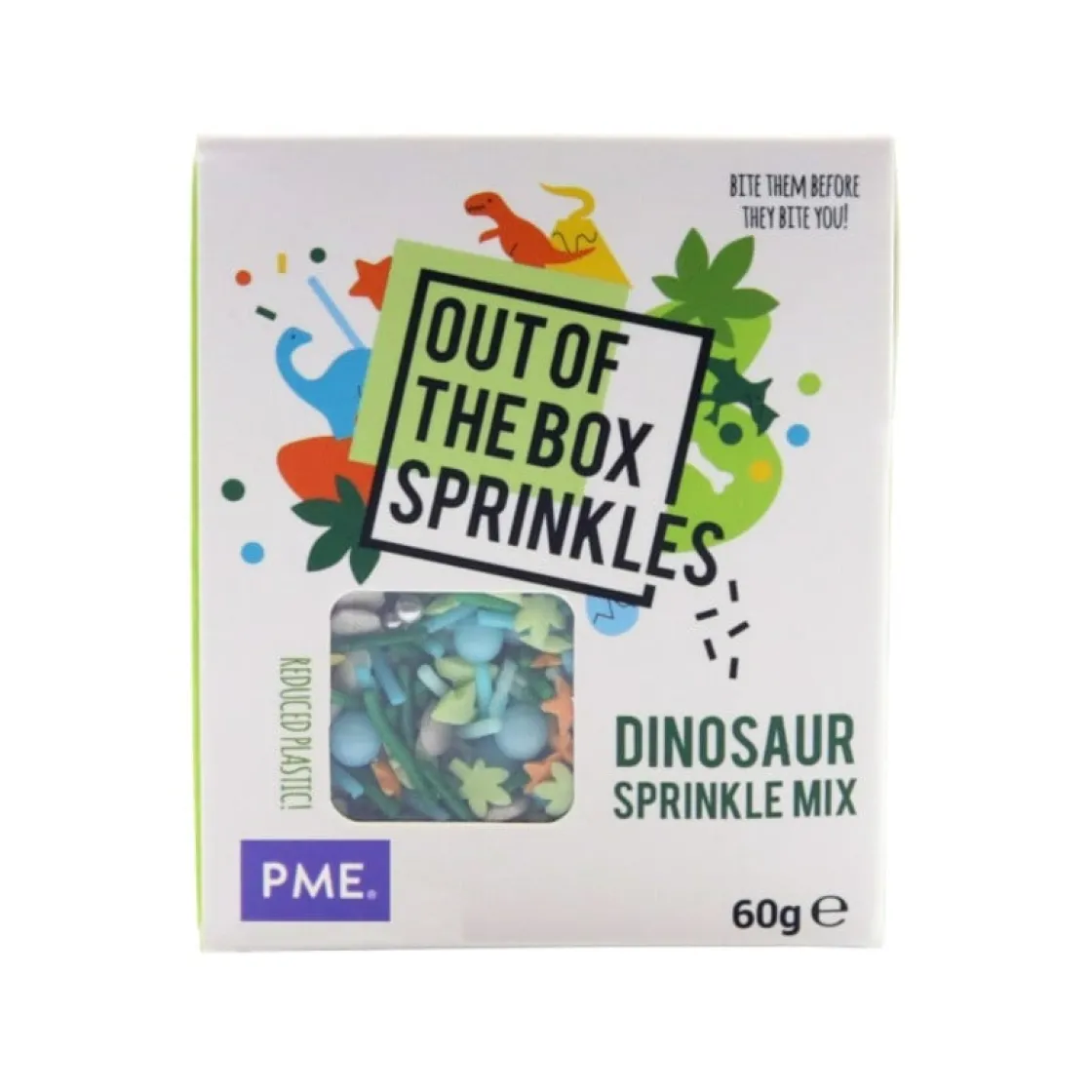 PME Dino Sprinkle Mix (Out of the Box) 60g* Eetbare Strooisels