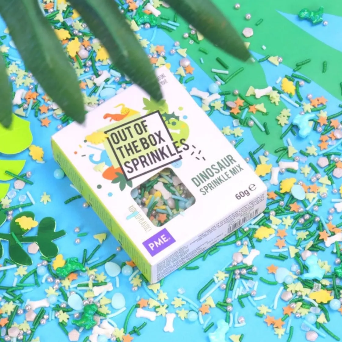 PME Dino Sprinkle Mix (Out of the Box) 60g* Eetbare Strooisels